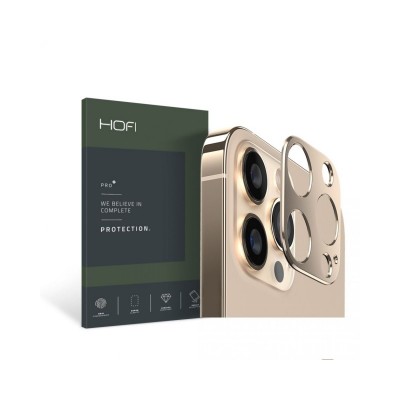 Protectie Camera Din Otel Hofi Alucam Pro Compatibila Cu iPhone 13 Pro / 13 Pro Max, Gold
